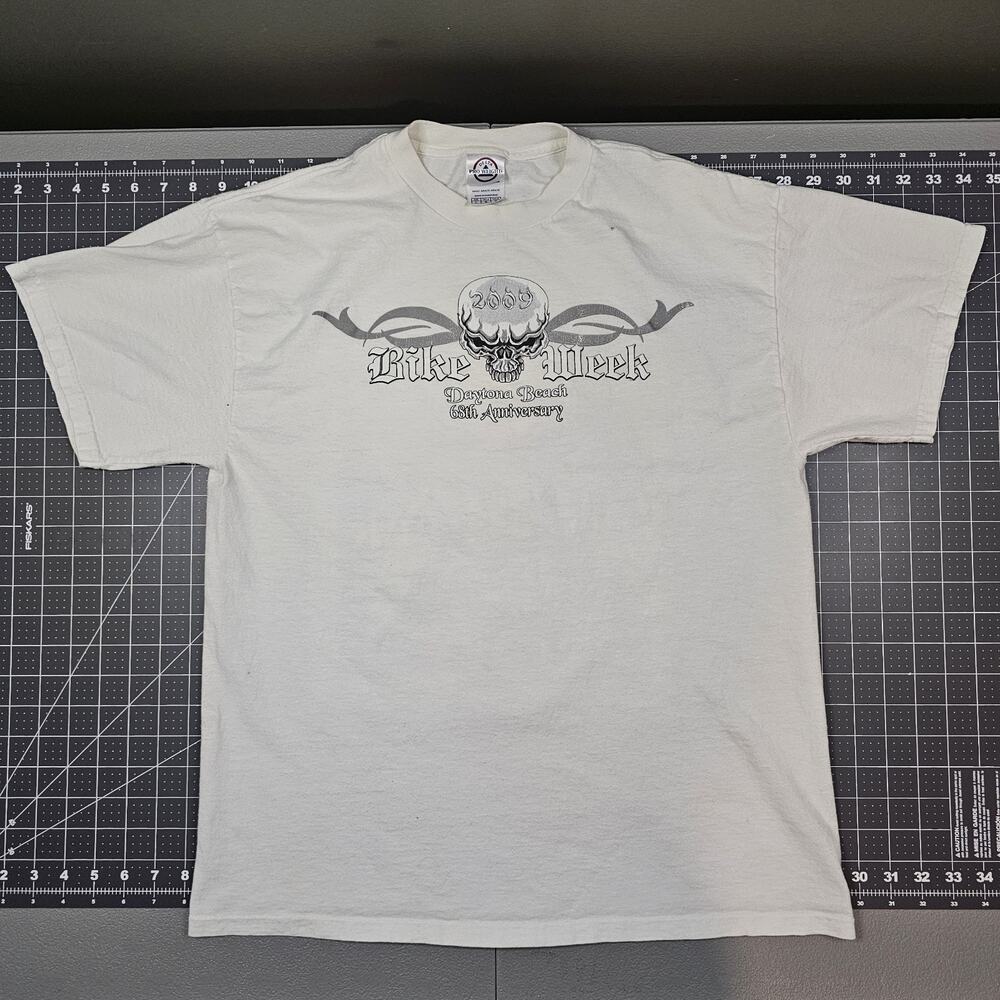 Vintage Daytona Bike Week Shirt Large 2009 Beach Harley Biker Indian Skull Cross